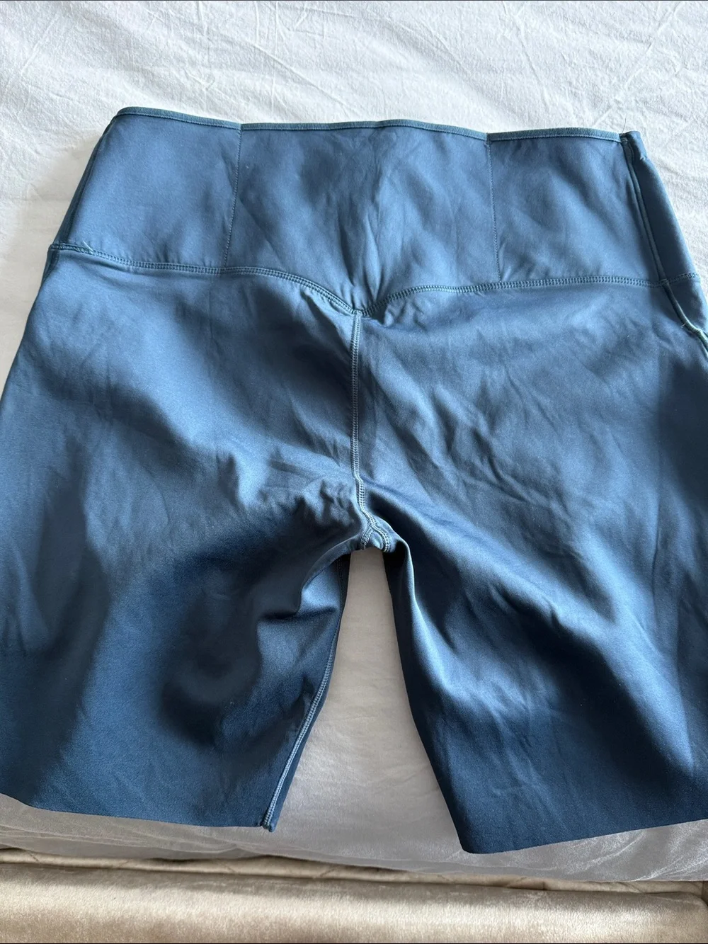 Nike Women's  Blue High-Waist Athletic  Shorts with Side Pockets - Like New - Picture 2 of 5